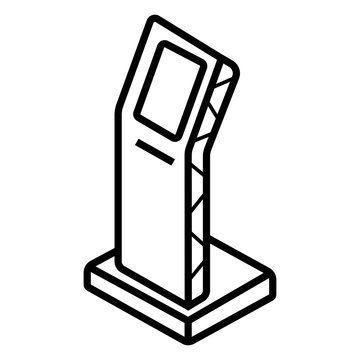 Interactiv Kiosk Icon Vector Illustration