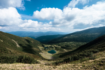 Fototapeta na wymiar Beautiful landscapes of the Carpathian Mountains