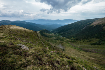 Fototapeta na wymiar Beautiful landscapes of the Carpathian Mountains