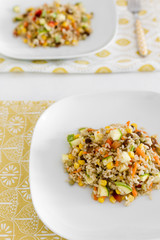 Brazilian rice salad vegan recipe
