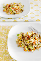 Brazilian rice salad vegan recipe