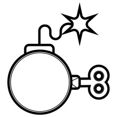 Bomb icon vector