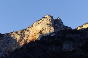 Sporgenza montagna presepe di Genga ;italy