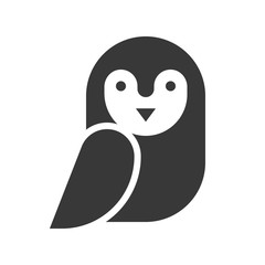 barn owl, Halloween related, glyph icon design
