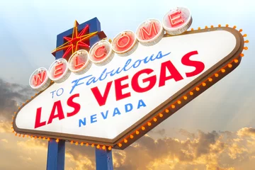 Foto op Canvas Welkom bij Las Vegas Sign, Las Vegas, Nevada © somchaij
