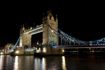 Fototapeta na wymiar Tower Bridge at night, London, United Kingdom