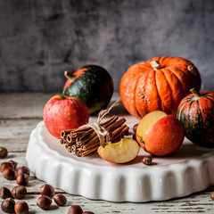 Pumpkin and Apple Pie Ingredients