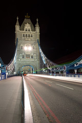 Fototapeta na wymiar Tower Bridge at night, London, United Kingdom