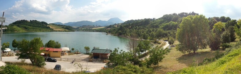 Panoramica Lago di Cingoli , Italy ,Summer 