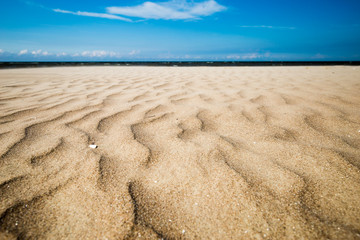 Clouds and wind over the sand dunes