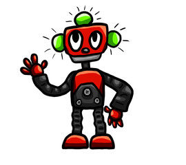 Happy Red Robot