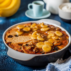 Caramelized Banana Bread Pudding