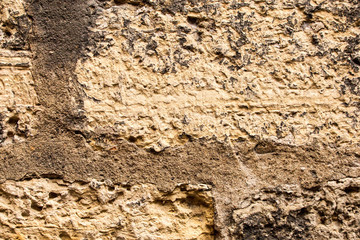 The texture of the plastered wall