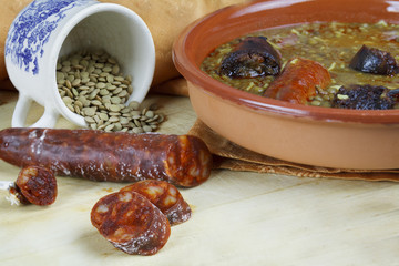Spanish lentils with chorizo