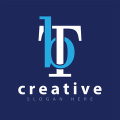 B T Initial letter logo icon vector