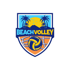 Beach Volley Logo Vector
