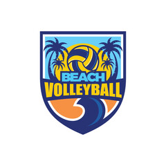 Beach Volley Logo Vector