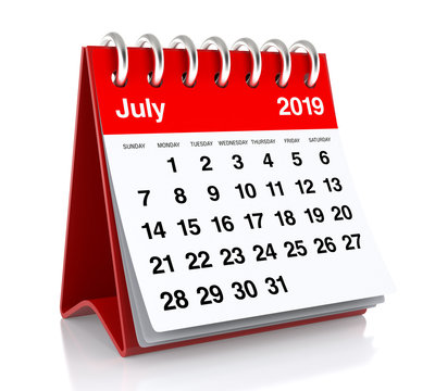 July 2019 Calendar.