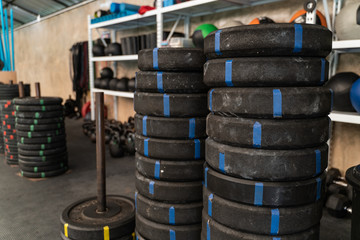 Obraz premium Equipment in the gym for getting healthy