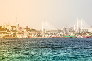 City on the sea, panorama.