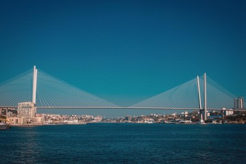Landscape, city on the sea.