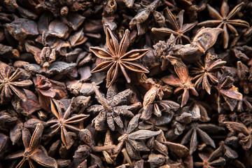 Close up Star anise