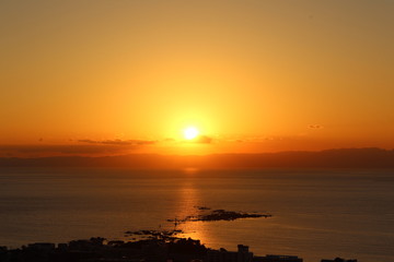 葉山の夕日
