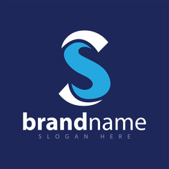 S letter logo icon vector template