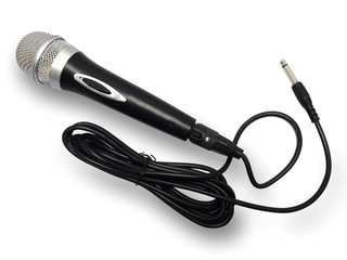 Microphone isolated on white background with clipping path