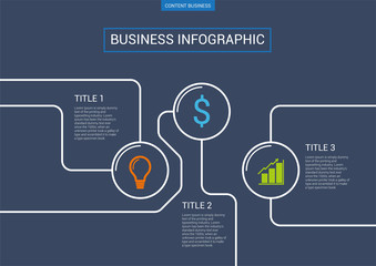 Infograhpic business presentation slide template with process chart