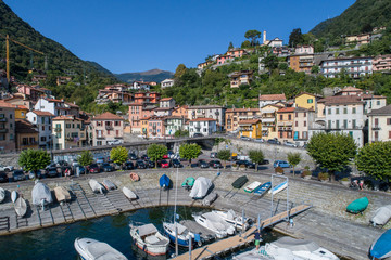Little port of Argegno, Lake of Como in Italy