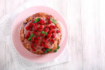 Raspberry and yogurt cake