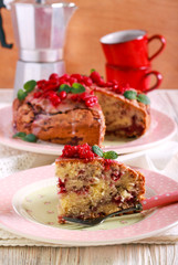 Raspberry and yogurt cake