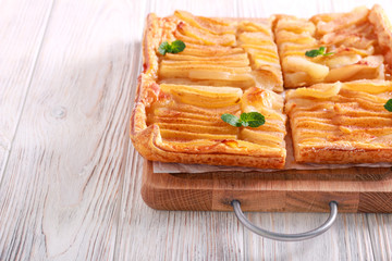 Spicy pear pastry slices