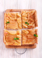 Spicy pear pastry slices