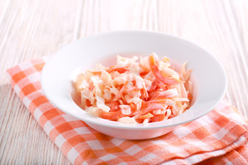 Fresh healthy coleslaw salad