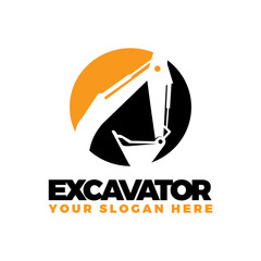 Excavator Logo Vector