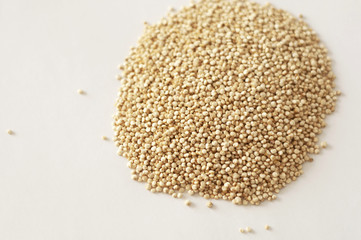 Isolated photo of quinoa. White background