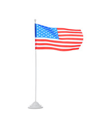 Fototapeta premium American flag on white background. National symbol