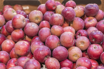 Red apples for backgrounds. Red apples background at departmental store