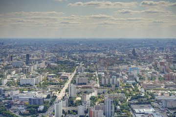 Fototapeta na wymiar Moscow cityscape from above
