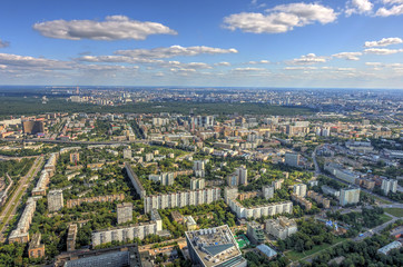 Moscow cityscape from above