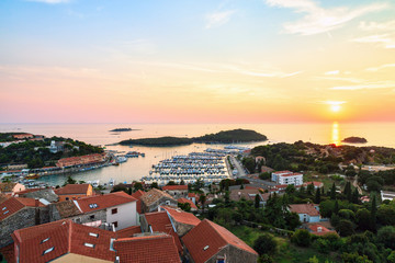 Aerial view to town of Vrsar, Croatia