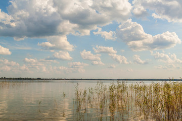Summer evening on lake Svitiaz (Svitiaz, Shatsky National Natural Park, Ukraine)