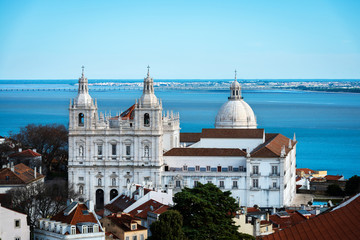 Fototapeta na wymiar Church of Sao Vicente of Fora in Lisbon