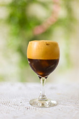 Iced coffee isolated on white
