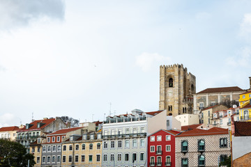 Fototapeta na wymiar Skyline of Alfama in Lisbon