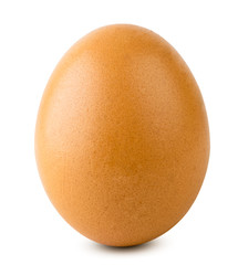 Chicken egg closeup on a white. isolated.