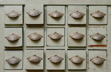 Old wooden cabinet with drawers