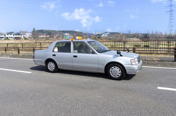 Obraz na płótnie Canvas 田舎のタクシー